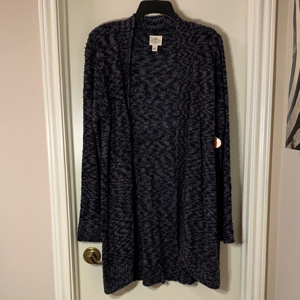 NWT St. John's Bay Textured Black Cardigan
